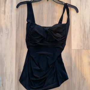 Sabora black spaghetti strap top size medium